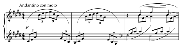 Arabesque 1 in E Major by Debussy piano sheet music