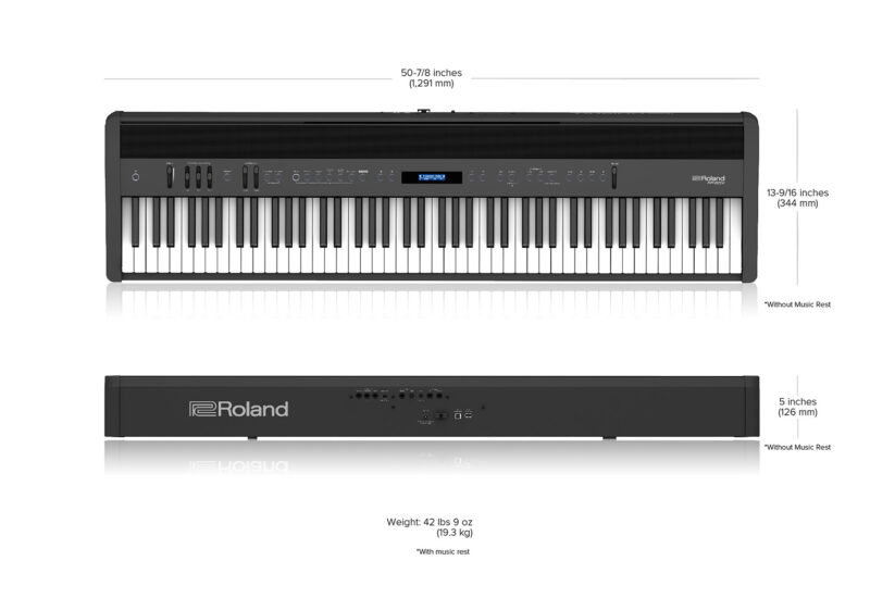 Roland FP-60X Dimensions